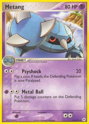 Metang - 43/101/101  - Reverse Holofoil Hidden Legends - Uncommon