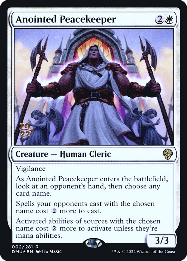 Anointed Peacekeeper (PRE-002) - Dominaria United Promos Foil