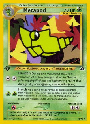 Metapod 042  - 1st Edition Neo Discovery - Uncommon