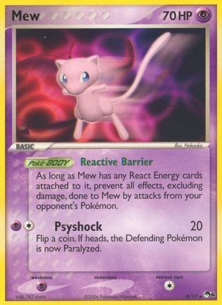 Mew/017  - Holofoil POP Series 4 - Rare