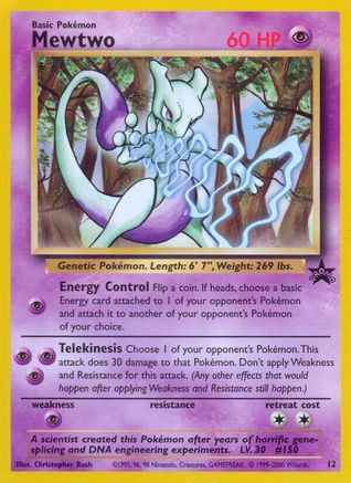 Mewtwo (12) (12) 012  WoTC Promo - Promo