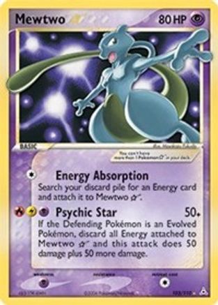 Mewtwo Star  - Holofoil Holon Phantoms - Ultra Rare