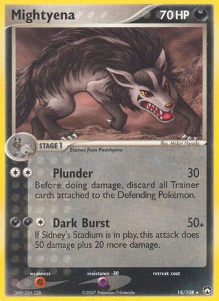 Mightyena  - Reverse Holofoil Power Keepers - Rare