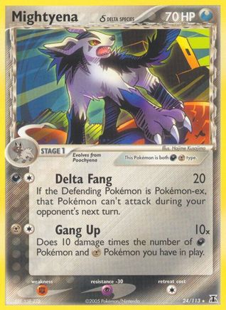 Mightyena (Delta Species) 024  - Reverse Holofoil Delta Species - Rare
