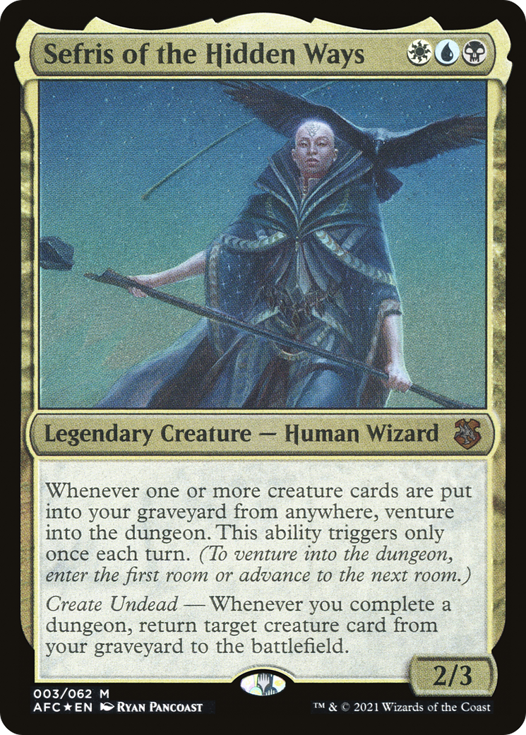 Sefris of the Hidden Ways (Display Commander) - Thick Stock (AFC-003) - Forgotten Realms Commander Display Commanders Foil