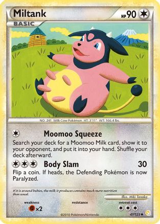 Miltank 047  HeartGold SoulSilver - Uncommon