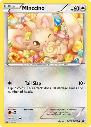Minccino RC18  - Holofoil Legendary Treasures Radiant Collection - Common