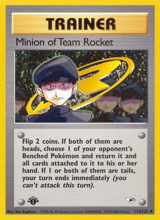 Minion of Team Rocket 113  - 1st Edition Gym Heroes - Uncommon