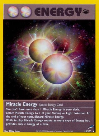 Miracle Energy  - 1st Edition Holofoil Neo Destiny - Holo Rare