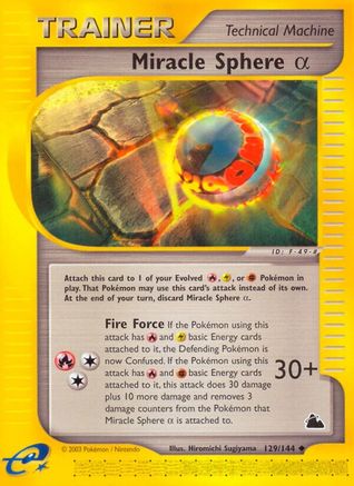 Miracle Sphere Alpha  - Reverse Holofoil Skyridge - Uncommon