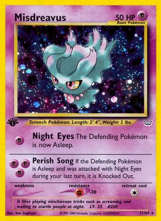 Misdreavus  - 1st Edition Holofoil Neo Revelation - Holo Rare