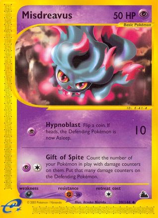 Misdreavus  - Reverse Holofoil Skyridge - Uncommon