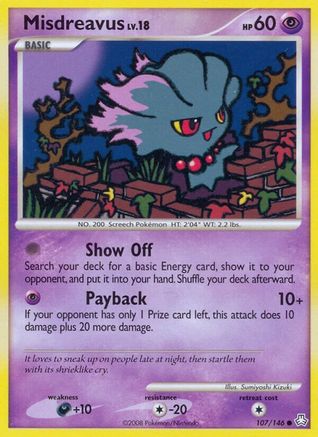 Misdreavus  - Reverse Holofoil Legends Awakened - Common