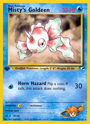 Misty's Goldeen (30) (30) 030  - 1st Edition Gym Heroes - Rare