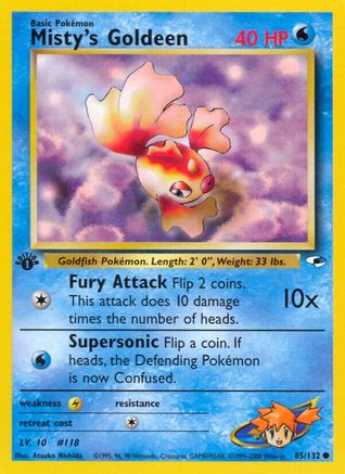 Misty's Goldeen (85) (85) 085  - 1st Edition Gym Heroes - Common