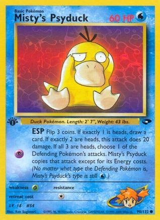 Misty's Psyduck 090  - 1st Edition Gym Challenge - Common