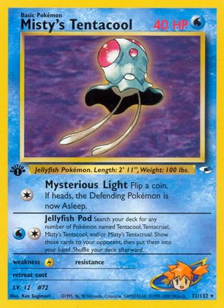 Misty's Tentacool (32) (32) 032  - 1st Edition Gym Heroes - Rare