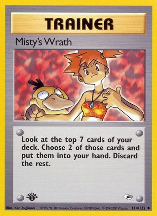 Misty's Wrath 114  - 1st Edition Gym Heroes - Uncommon
