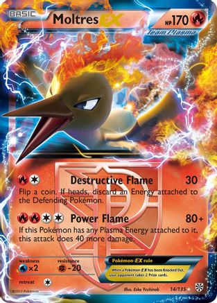 Moltres EX (Team Plasma) 014  - Holofoil Plasma Storm - Ultra Rare