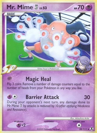 Mr. Mime E4/111  - Reverse Holofoil Rising Rivals - Rare