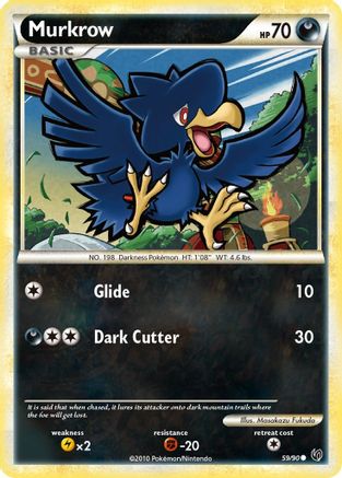 Murkrow (59) (59) 059/90  - Reverse Holofoil Undaunted - Common