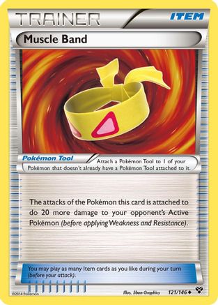 Muscle Band 121  - Reverse Holofoil XY Base Set - Uncommon