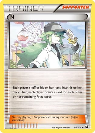 N (Supporter) 096  - Reverse Holofoil Dark Explorers - Uncommon