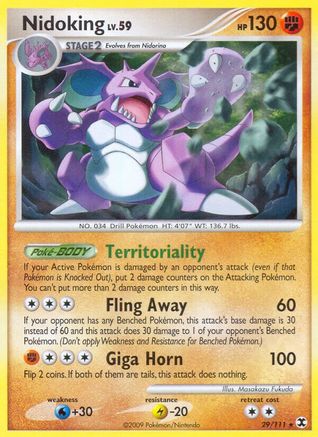 Nidoking  - Reverse Holofoil Rising Rivals - Rare