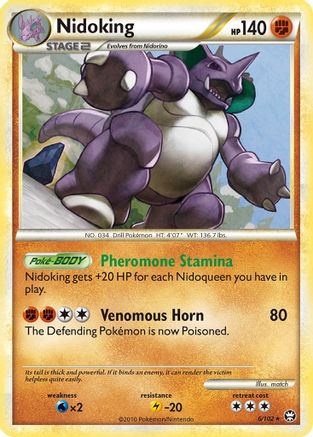 Nidoking 006  - Reverse Holofoil Triumphant - Holo Rare