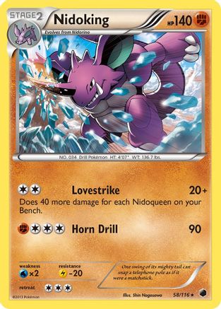 Nidoking  Plasma Freeze - Rare