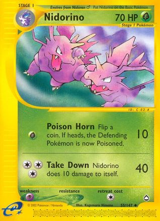 Nidorino 055  Aquapolis - Uncommon