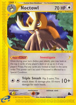 Noctowl  - Reverse Holofoil Skyridge - Uncommon