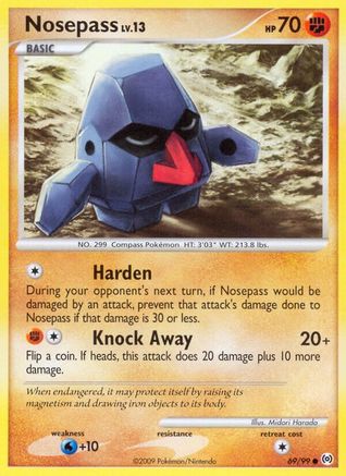 Nosepass 069  - Reverse Holofoil Arceus - Common