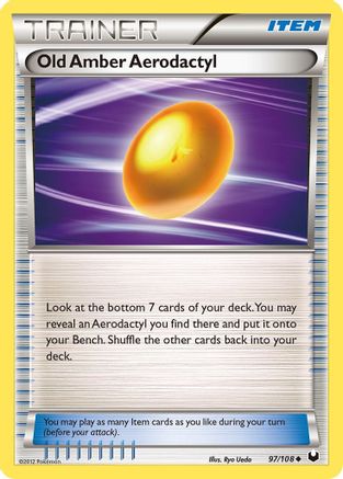 Old Amber Aerodactyl 097  Dark Explorers - Uncommon