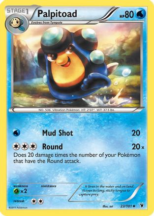 Palpitoad  - Reverse Holofoil Noble Victories - Uncommon