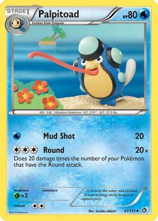 Palpitoad  - Reverse Holofoil Legendary Treasures - Uncommon