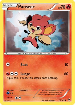 Pansear  - Reverse Holofoil Noble Victories - Common