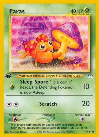 Paras 047  - 1st Edition Neo Revelation - Common