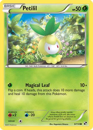 Petilil 009/114  - Reverse Holofoil Black and White - Common