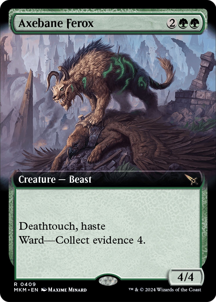 Axebane Ferox (Extended Art) (MKM-409) - Murders at Karlov Manor: (Extended Art)