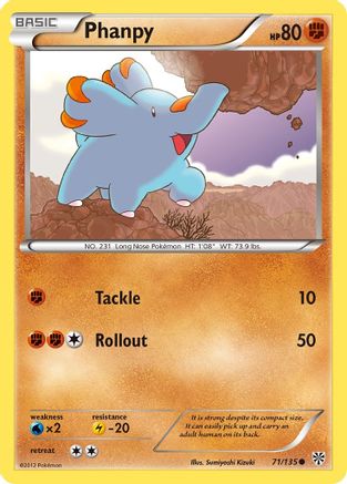Phanpy/135  - Reverse Holofoil Plasma Storm - Common
