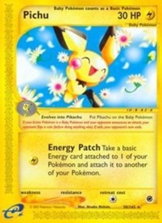 Pichu (58)  - Reverse Holofoil Expedition - Rare