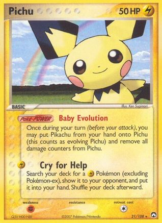 Pichu 021  Power Keepers - Rare