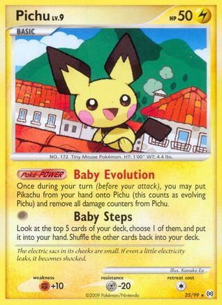 Pichu 025  - Reverse Holofoil Arceus - Rare