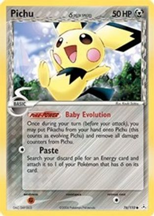 Pichu (Delta Species) 076  Holon Phantoms - Common