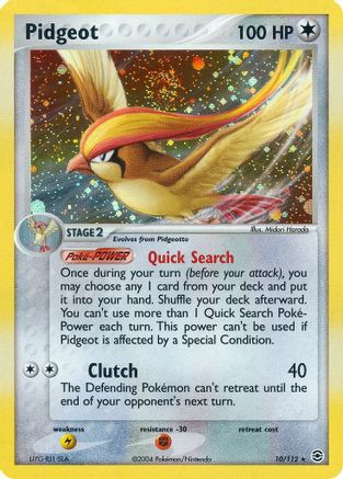 Pidgeot 010  - Holofoil FireRed & LeafGreen - Holo Rare