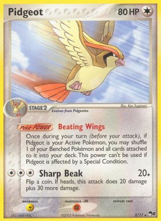 Pidgeot 002  POP Series 2 - Rare