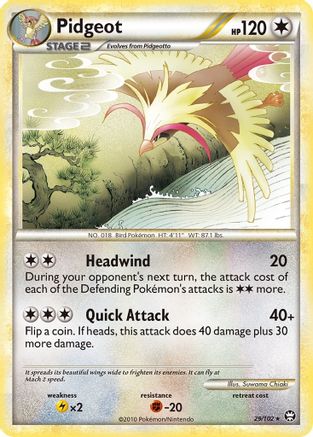 Pidgeot  - Reverse Holofoil Triumphant - Rare