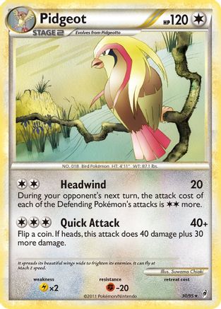 Pidgeot  - Reverse Holofoil Call of Legends - Rare