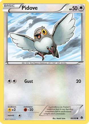 Pidove  - Reverse Holofoil Emerging Powers - Common